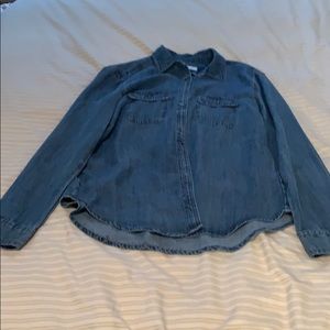 LOFT button down denim shirt